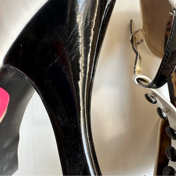 Tuxedo Black and White Patent Heels - Picture 7 of 10